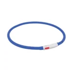 Trixie Ошейник светящийся "Flash" USB,силикон,XS-XL: 70см/10мм,синий