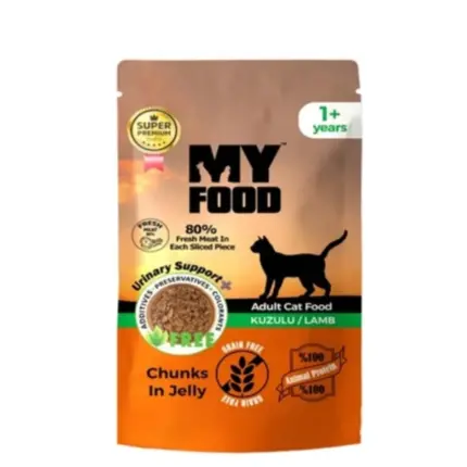 My Food влажный корм для кошек с ягненком, 85 гр