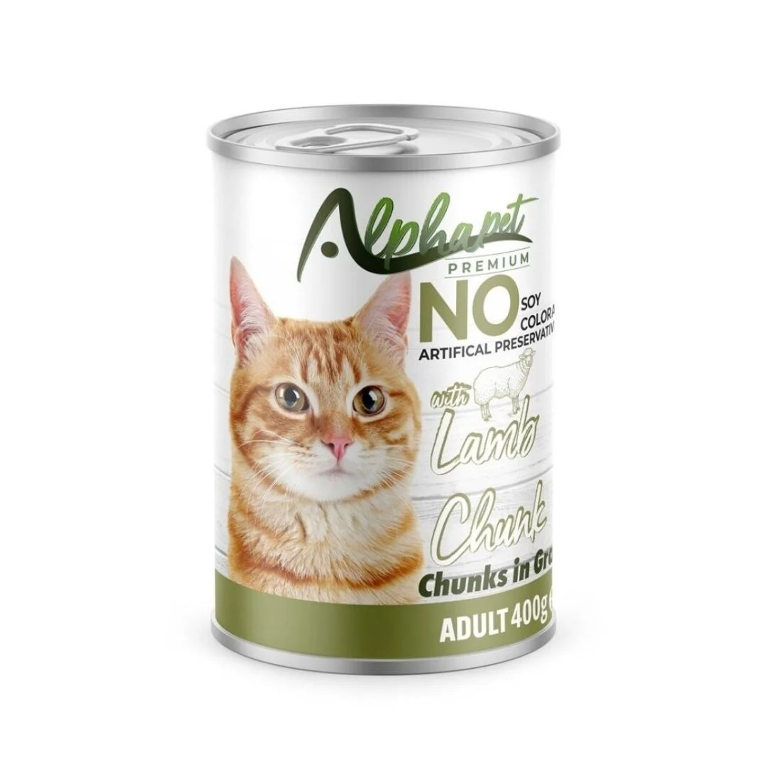 6035751 Alphapet влажный корм для кошек с ягненком в соусе, 400 гр - Image 1