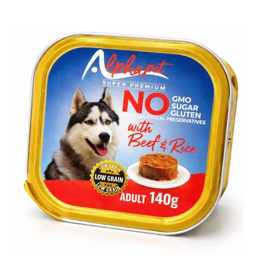 6035760 Alphapet паштет для собак с говядиной, 100 гр — изображение 1