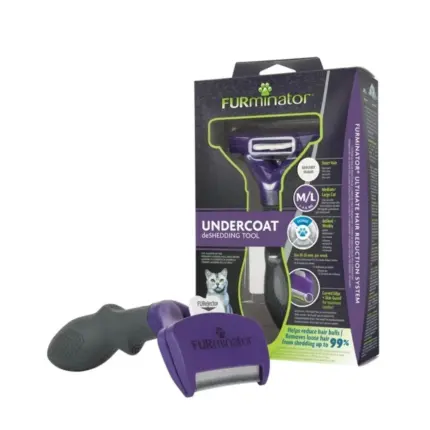 Фурминатор для кошек с короткой шерстью, размер M/L