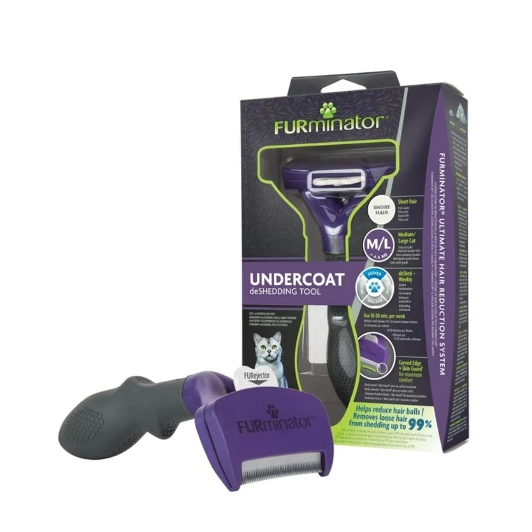 6037550 Qısa tüklü pişiklər üçün furminator, ölçü M/L - Şəkil 1