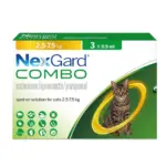 NexGard Combo капли от блох, клещей и гельминтов для кошек весом от 2,5 кг - до 7,5 кг (1 пипетка)