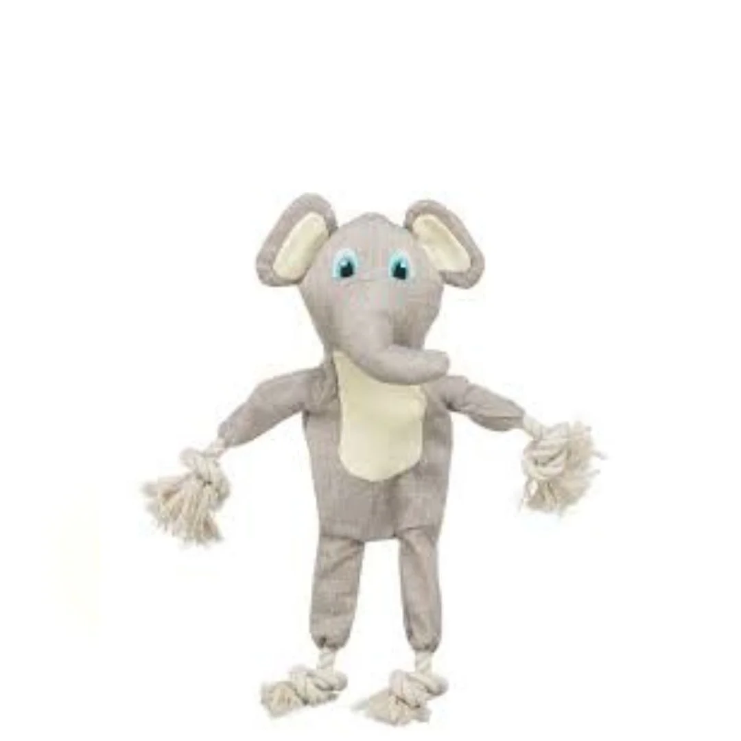 6050009 Игрушка Trixie для собак, канатовый слоник, 42 см. — изображение 1