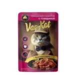Van Kot влажный корм для кошек с говядиной, 75 гр.