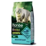Monge Bwild Grain Free Adult cухой корм для кошек с треской, картофелем и чечевицей 1,5кг