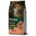 Monge Bwild Grain Free Adult сухой беззерновой корм для взрослых кошек с лососем 1,5 кг