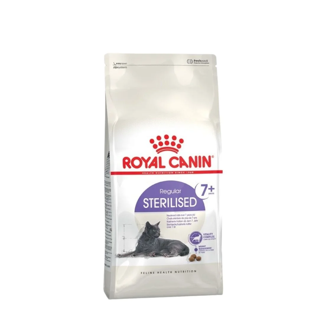 6053030 Royal Canin Sterilised 7+ сухой корм для стерилизованных кошек от 7 лет, 1.5 кг — изображение 1